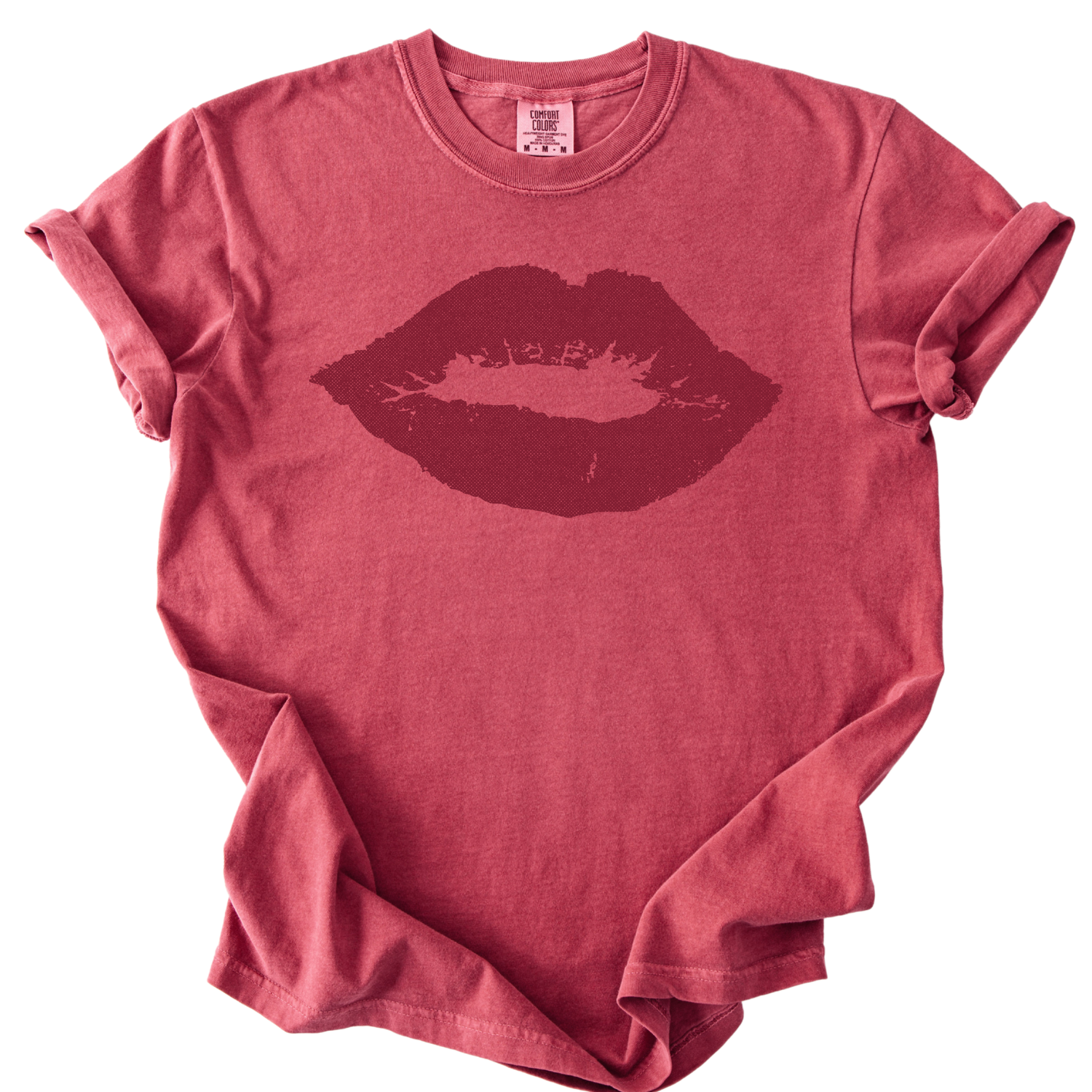 Hot lips garment-dyed heavyweight t-shirt
