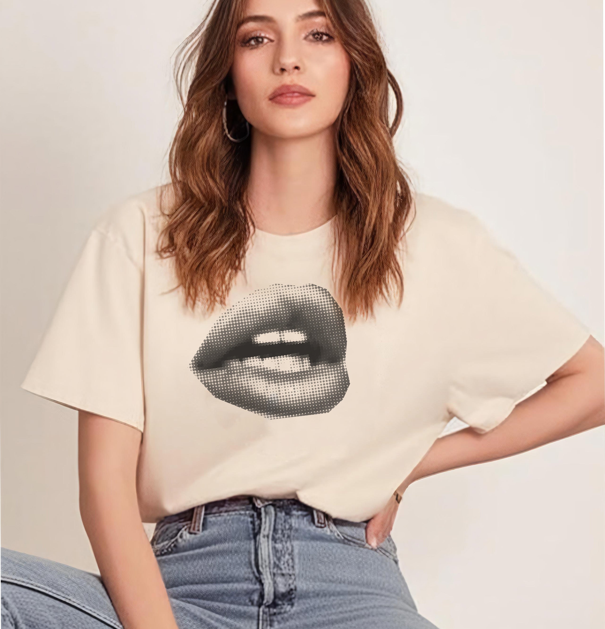 Lips garment-dyed heavyweight t-shirt
