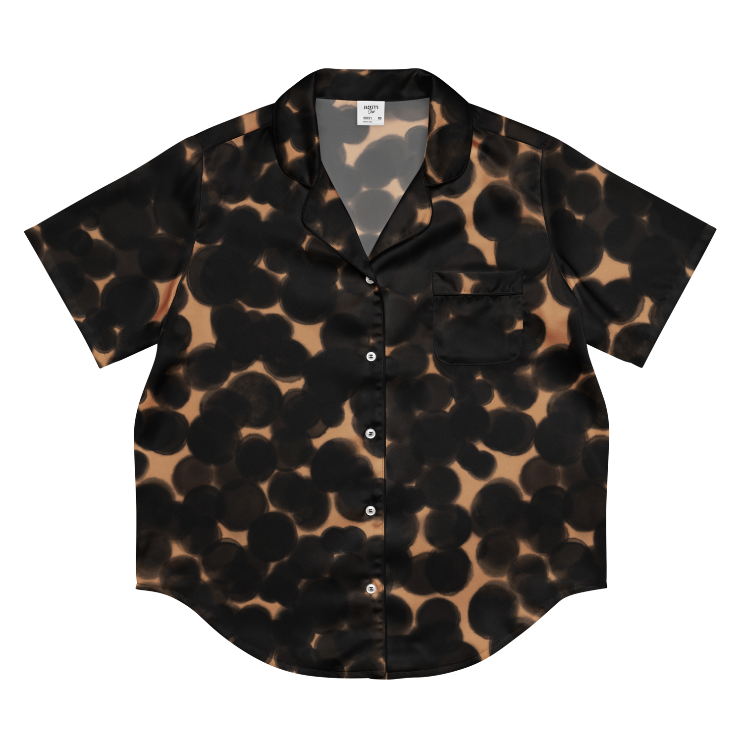 All-over print women’s short sleeve pajama top
