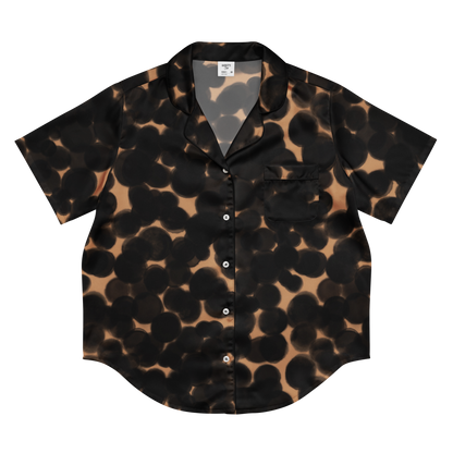 All-over print women’s short sleeve pajama top
