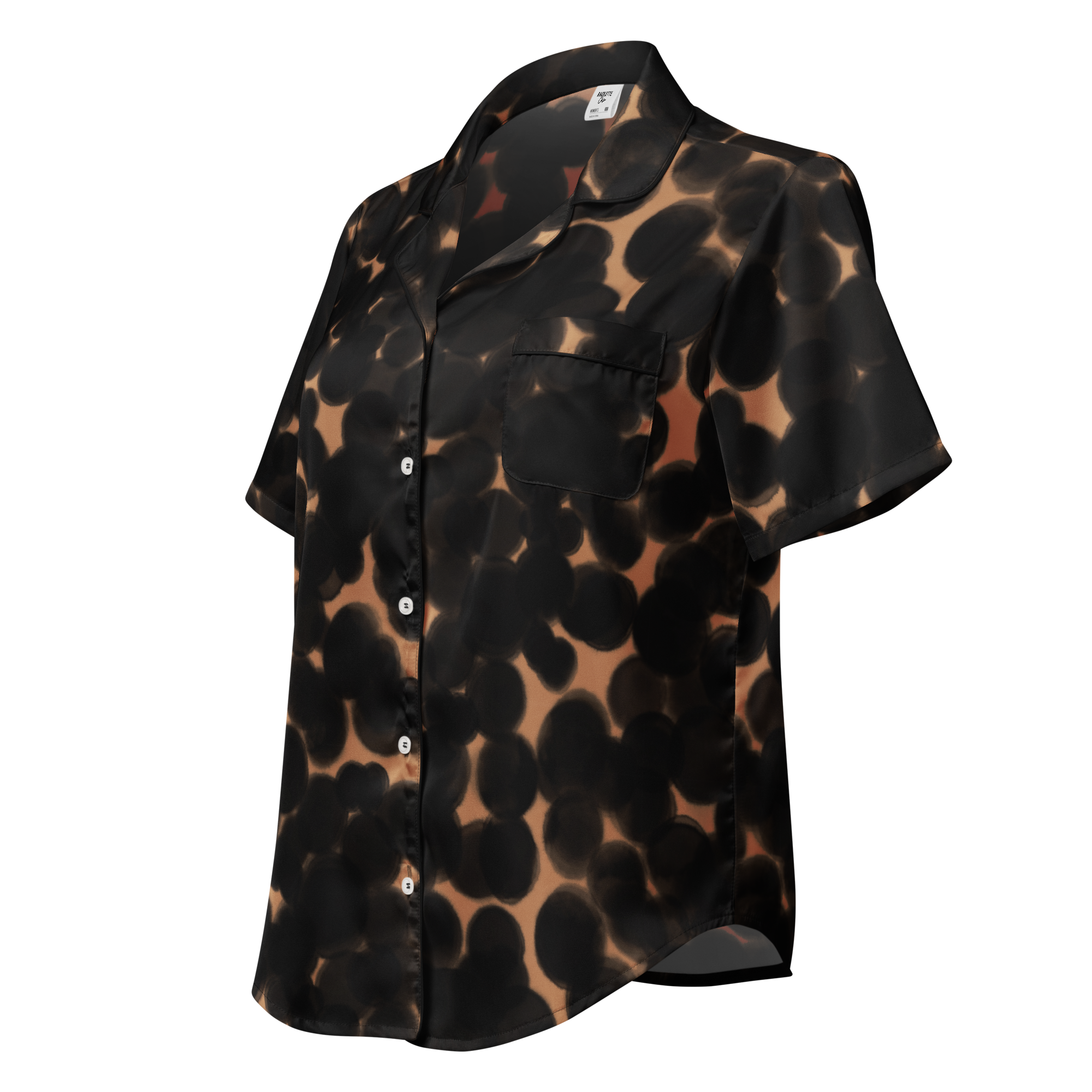 All-over print women’s short sleeve pajama top