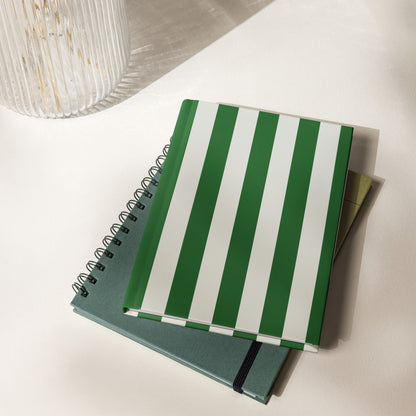 Green Parlour Stripe Hardcover Journal