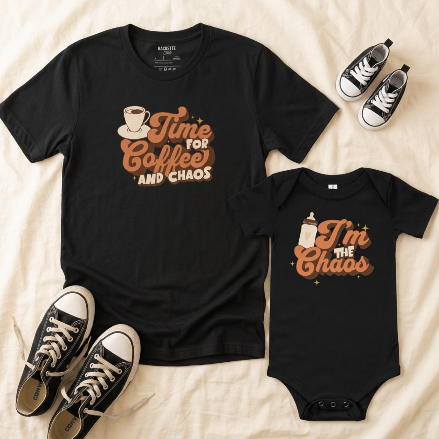 Time for coffee and chaos tshirt matching mommy and me Mom tshirt
