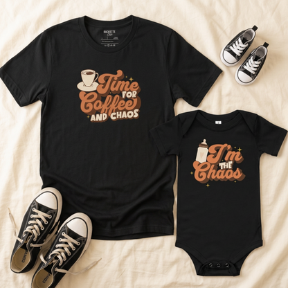 Time for coffee and chaos tshirt matching mommy and me Mom tshirt